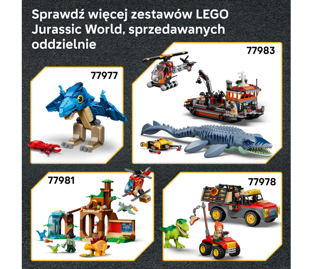 LEGO JURASSIC WORLD 77982 Ucieczka spinozaura - 1547438 - zdjęcie 4